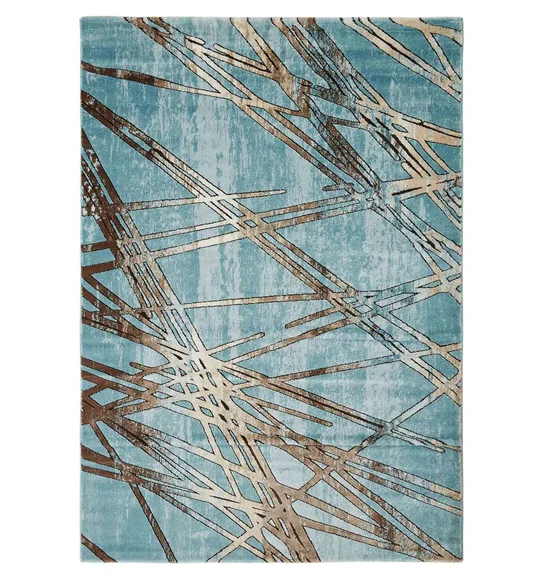 Genious Machine Made Carpet Blue
