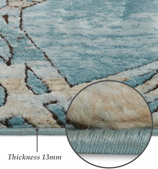 Genious Machine Made Carpet Blue