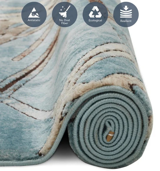 Genious Machine Made Carpet Blue