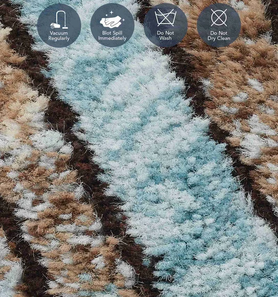 Genious Machine Made Carpet Blue