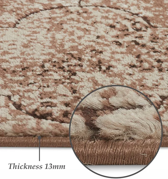 Genious Machine Made Carpet Beige Brown