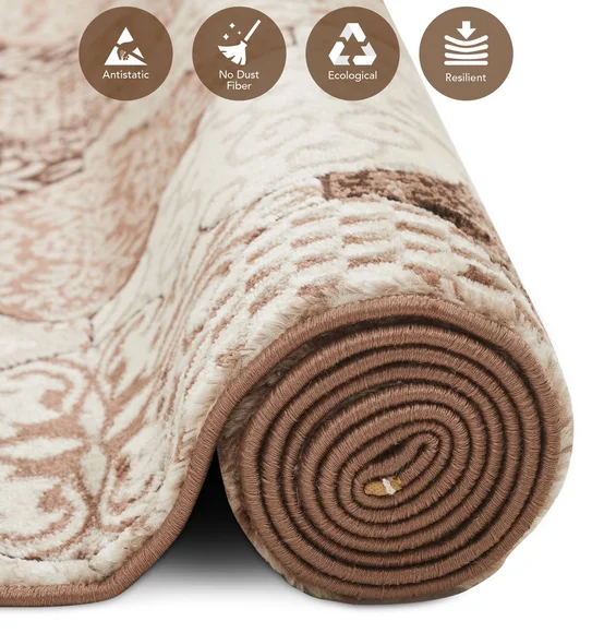 Genious Machine Made Carpet Beige Brown