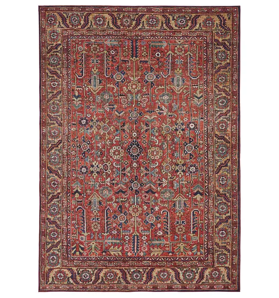 Pop Classical Carpet Rust and Beige
