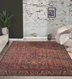 Pop Classical Carpet Rust and Beige