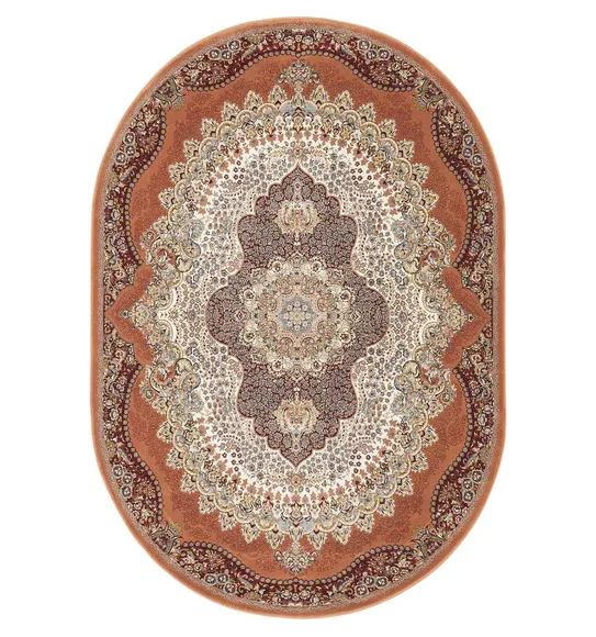 Hayat Oval Shaped Carpet Rust