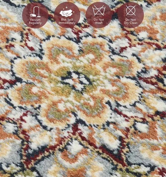 Hayat Oval Shaped Carpet Rust