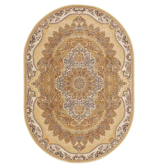 Hayat Oval Shaped Carpet Camel