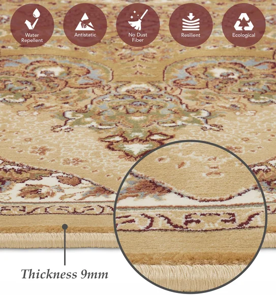 Hayat Oval Shaped Carpet Camel