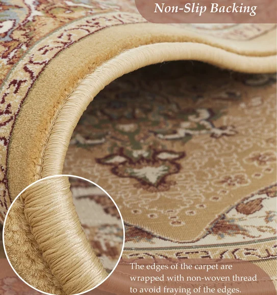Hayat Oval Shaped Carpet Camel