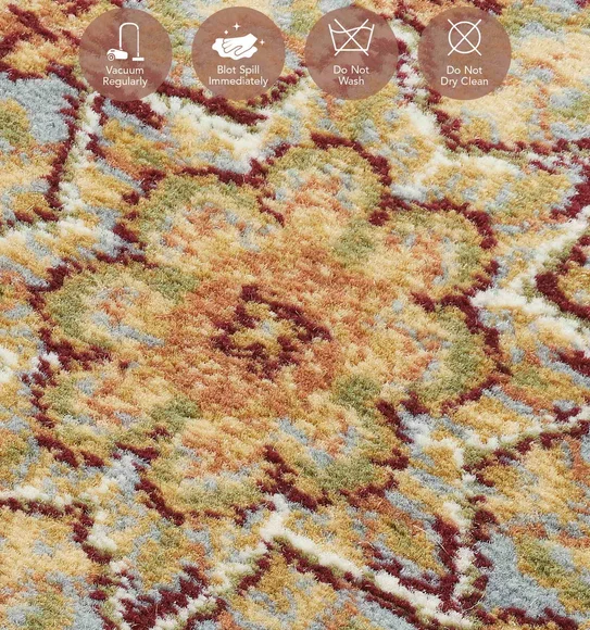 Hayat Oval Shaped Carpet Camel