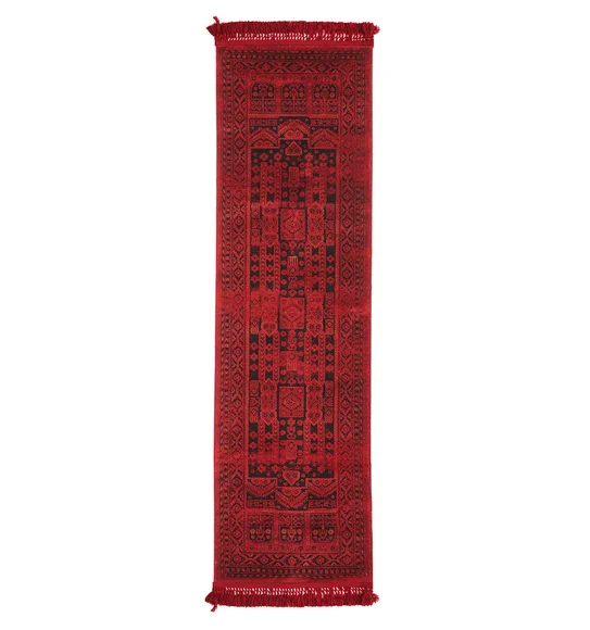 Afghan Classical Bedside Runner Red