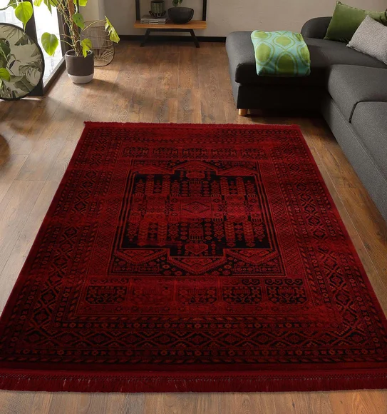 Afghan Classical Machine Made Carpet Red