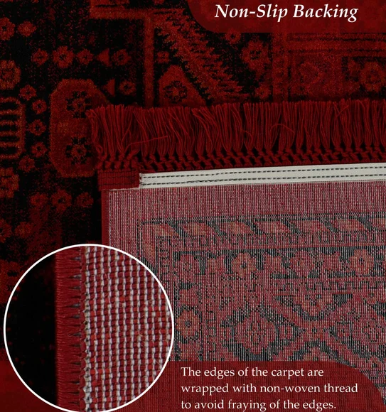 Afghan Classical Machine Made Carpet Red