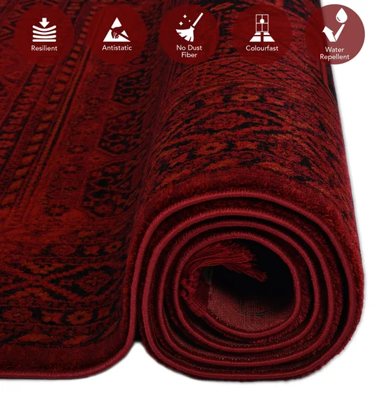 Afghan Classical Machine Made Carpet Red