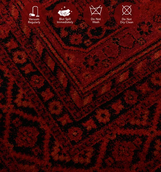 Afghan Classical Machine Made Carpet Red