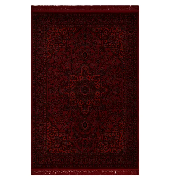 Afghan Classical Machine Made Carpet Black and Red