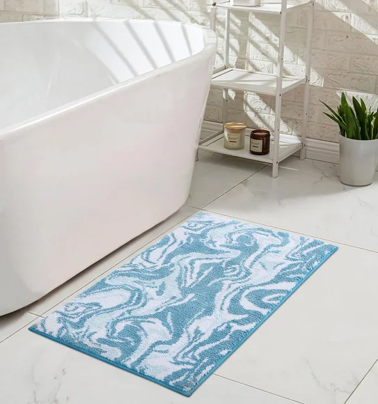 Onyx Anti-skid Super Soft Bath Mat Aqua