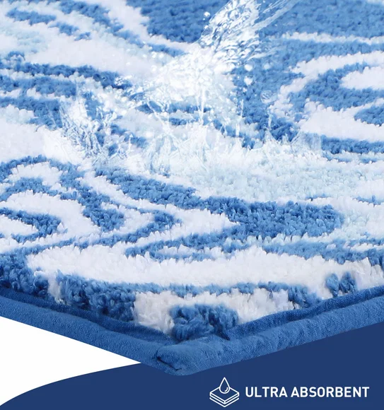 Onyx Anti-skid Super Soft Bath Mat Blue