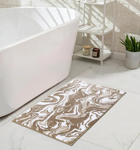 Onyx Anti-skid Super Soft Bath Mat Beige