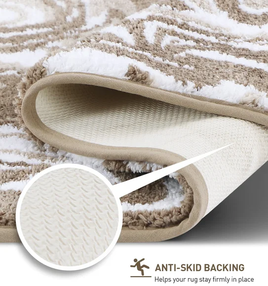 Onyx Anti-skid Super Soft Bath Mat Beige