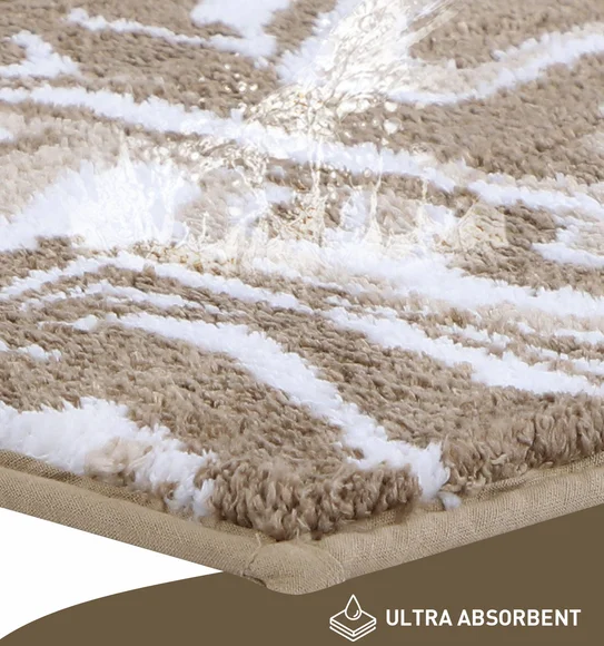 Onyx Anti-skid Super Soft Bath Mat Beige