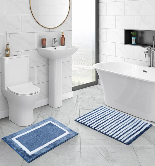 Florence Quick Dry Super soft Bath Mat Blue