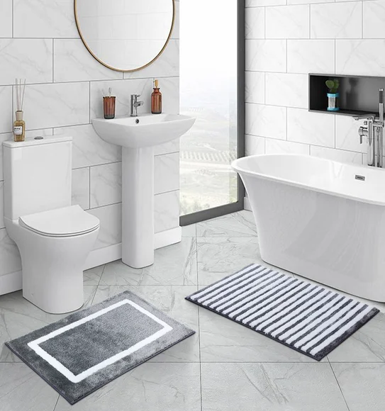 Florence Quick Dry Super soft Bath Mat Grey