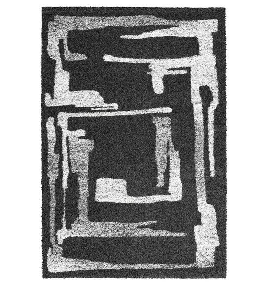 Mehari Polypropylene Shaggy Carpet Charcoal