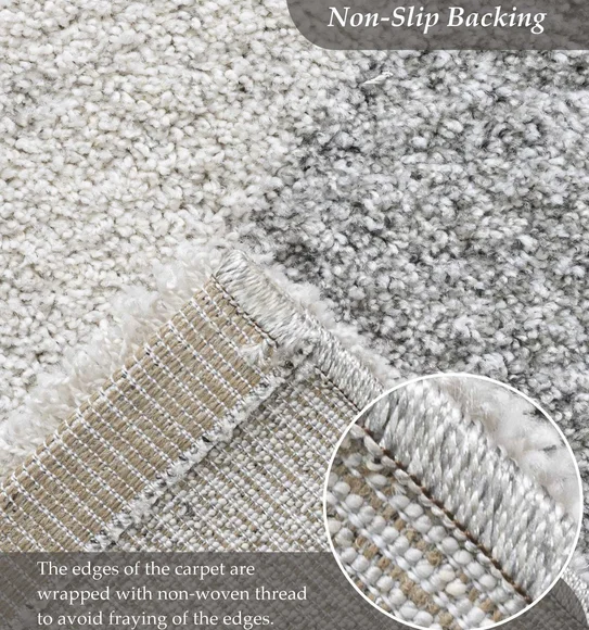 Mehari Polypropylene Shaggy Carpet Grey