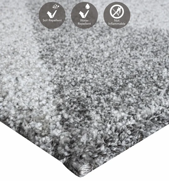 Mehari Polypropylene Shaggy Carpet Grey