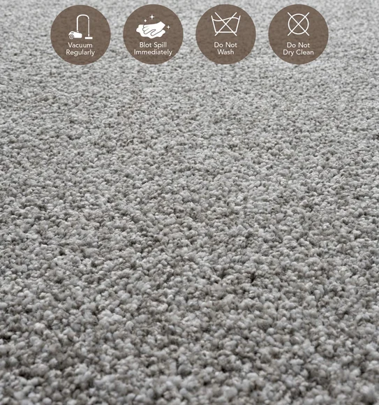 Mehari Polypropylene Shaggy Carpet Grey and Beige