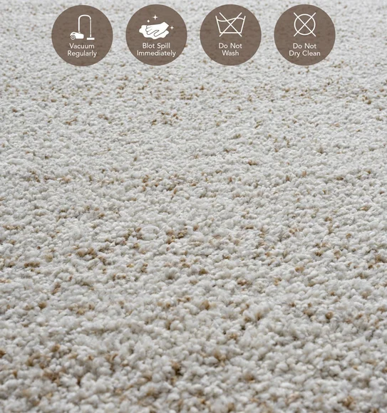 Mehari Polypropylene Shaggy Carpet Grey and Brown