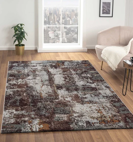Milano Machine Made Carpet Brown and Cream