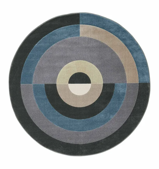 Milano Round Shaped Carpet Green and Blue