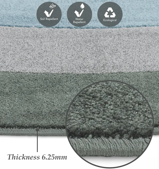 Milano Round Shaped Carpet Green and Blue