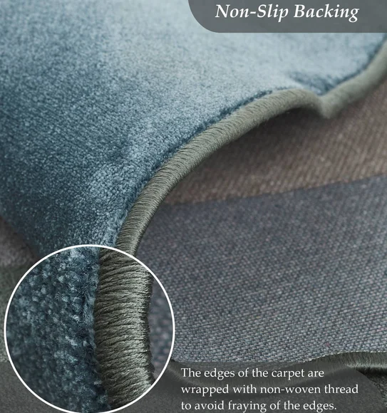 Milano Round Shaped Carpet Green and Blue