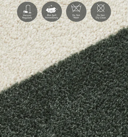 Milano Round Shaped Carpet Green and Blue