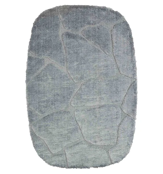 Masai Abstract Shaped Carpet Grey