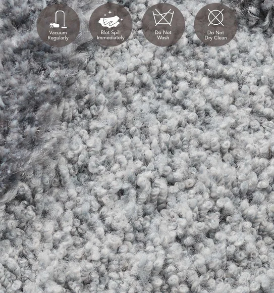 Masai Abstract Shaped Carpet Grey