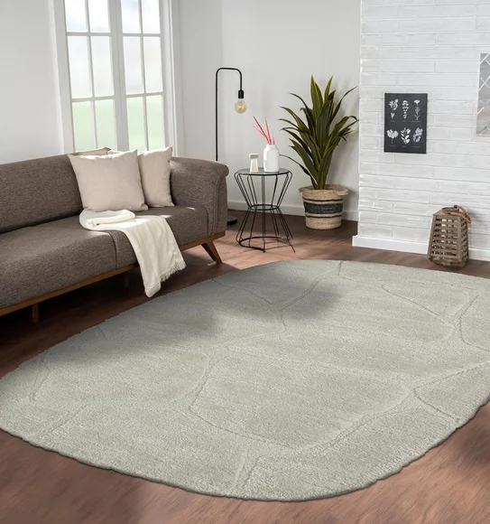 Masai Abstract Shaped Carpet Cream