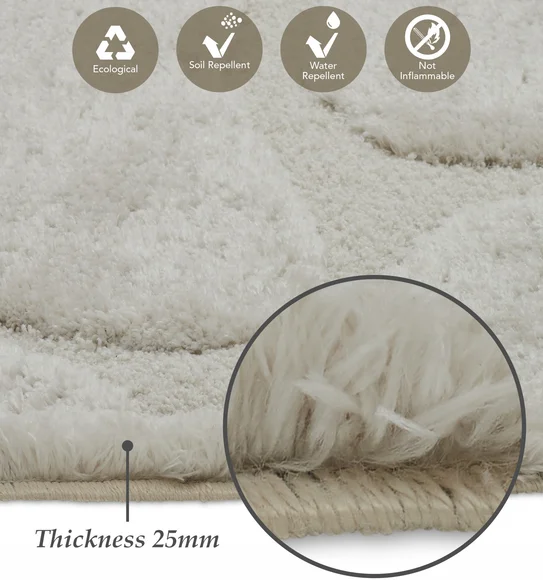 Masai Abstract Shaped Carpet Cream