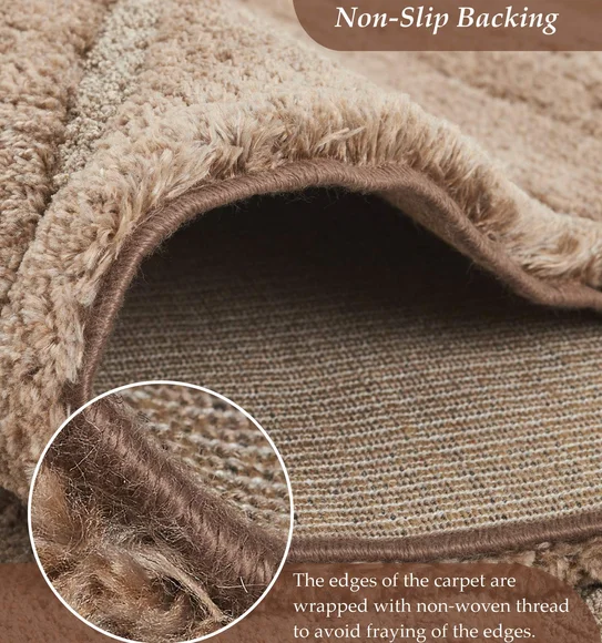 Masai Abstract Shaped Carpet Brown and Cream