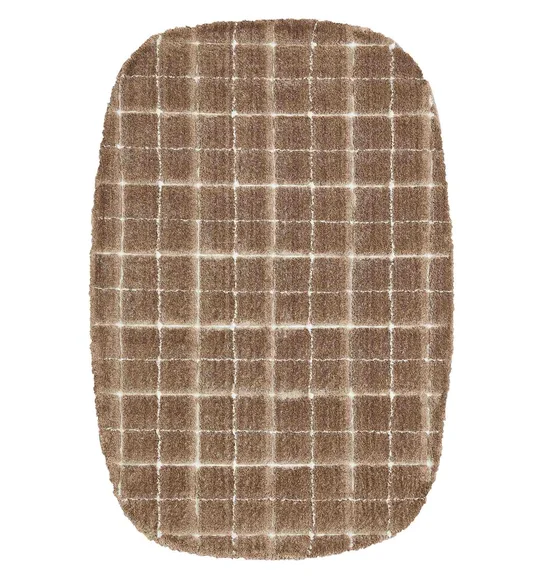 Masai Abstract Shaped Carpet Brown