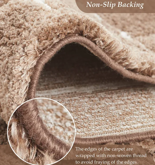Masai Abstract Shaped Carpet Brown