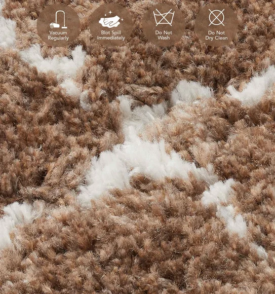 Masai Abstract Shaped Carpet Brown
