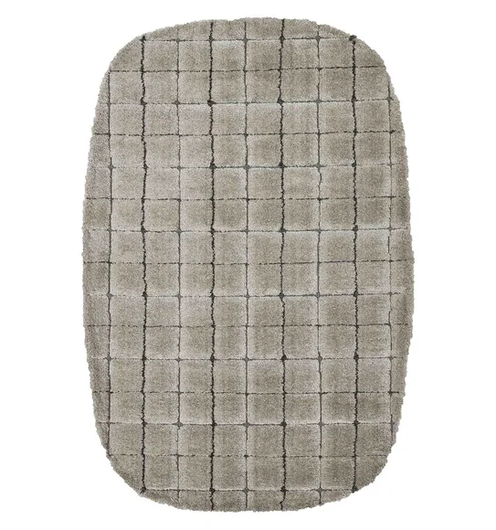 Masai Abstract Shaped Carpet Taupe