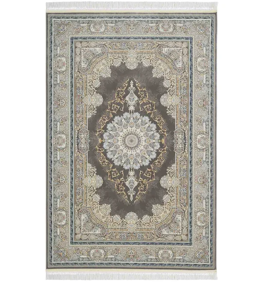 Ahvaz Machine Made Carpet Grey and Cream