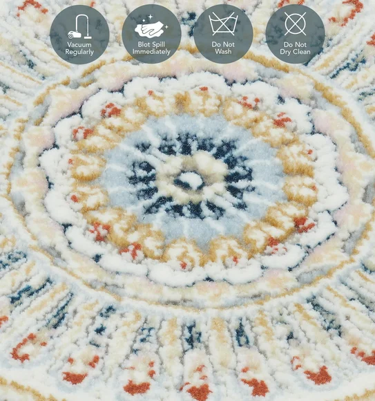 Ahvaz Machine Made Carpet Grey and Cream
