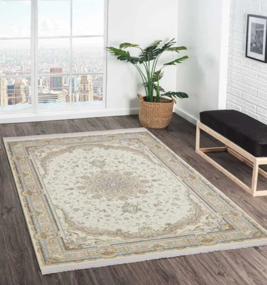 Ahvaz Machine Made Carpet Cream