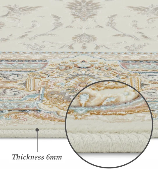 Ahvaz Machine Made Carpet Cream